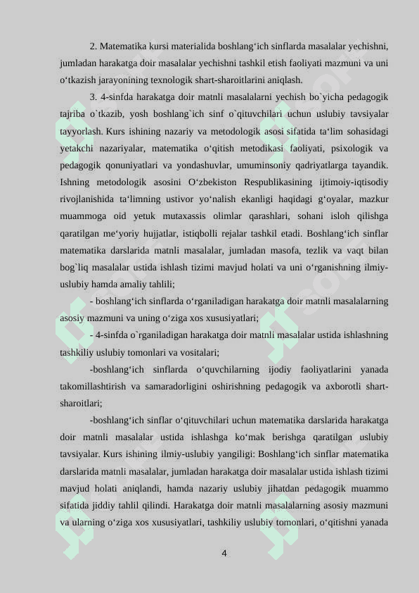Harakatga doir masalalarni o’rganish metodikasi 4