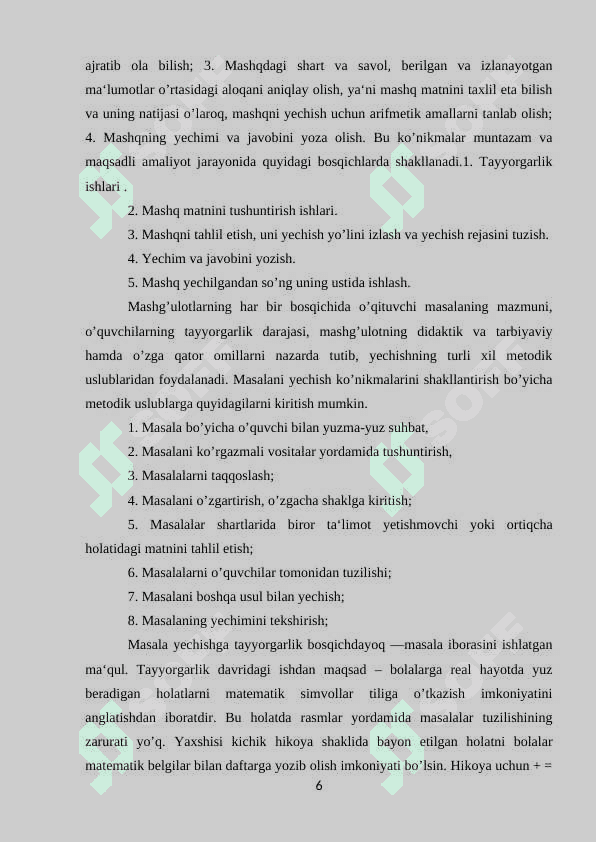 Harakatga doir masalalarni o’rganish metodikasi 6
