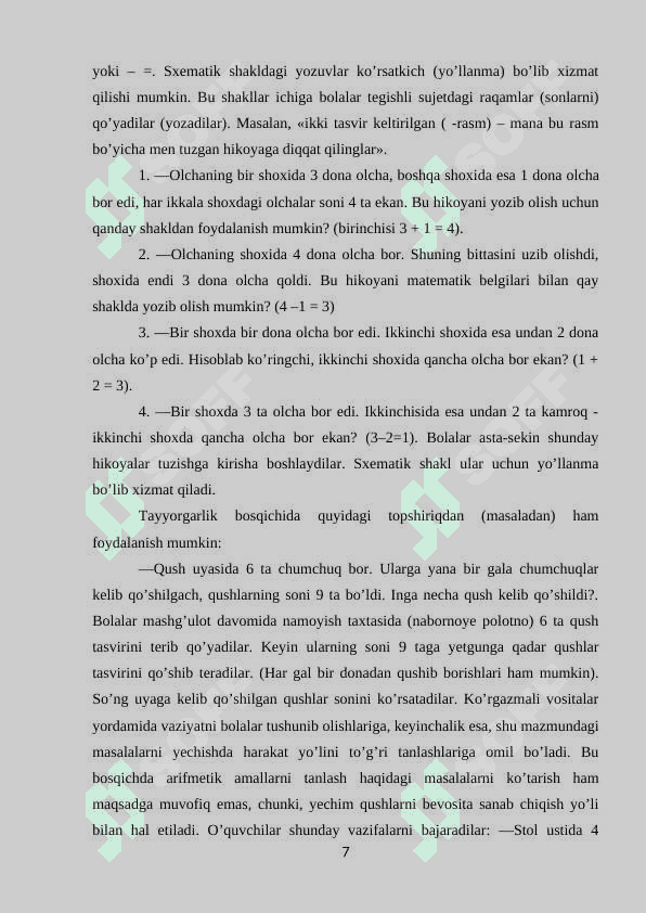 Harakatga doir masalalarni o’rganish metodikasi 7