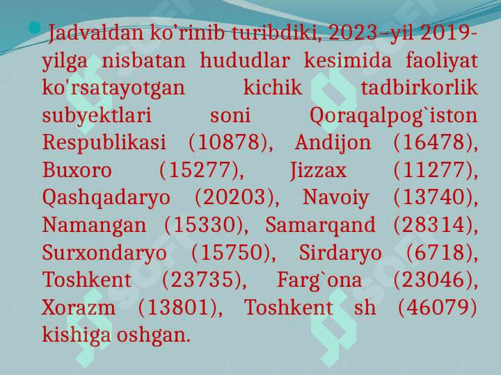 Xususiy tadbirkorlikning aholini ish bilan ta’milashdagi o‘rni 4