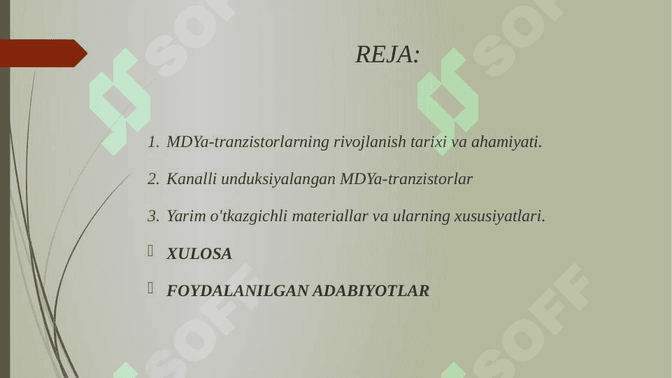 Kanalli induksiyalangan va kanaliqurilgan MDYa-tranzistorlarning tuzilishi va ishlash prinsiplari 2