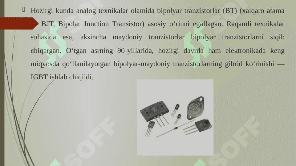 Kanalli induksiyalangan va kanaliqurilgan MDYa-tranzistorlarning tuzilishi va ishlash prinsiplari 5