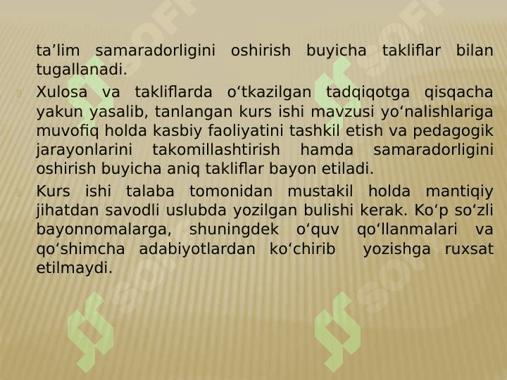 Kurs ishi va BMI yozish qonun qoidalari 6