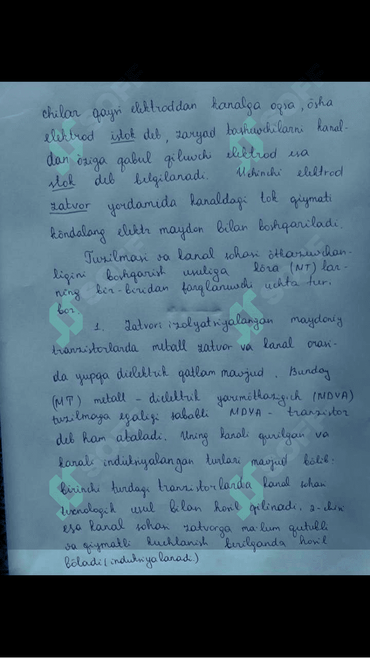 Maydoniy transiztorlar 4