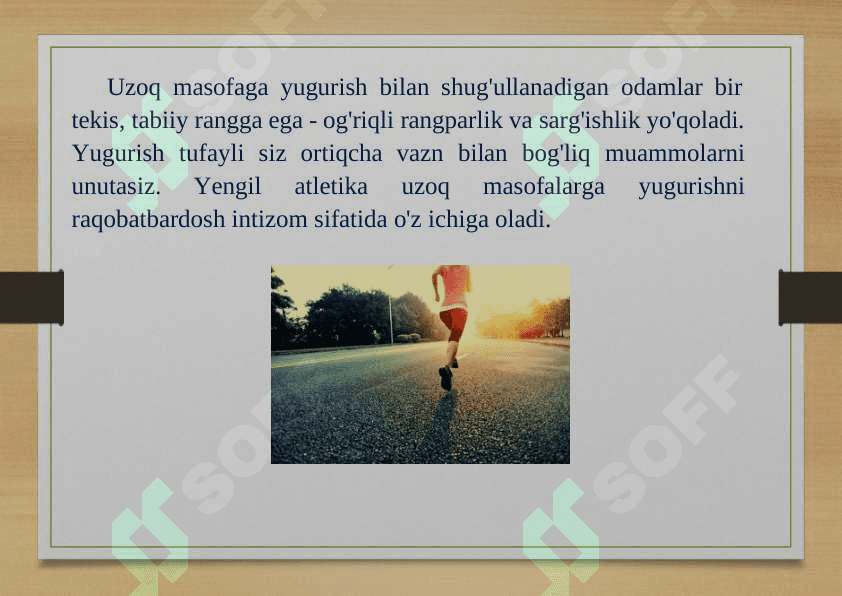 UZOQ MASOFAGA YUGURISH TEXNIKASI 5