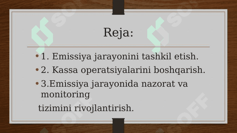 Emissiya kassa operatsiyalarini amalga oshirish tartibi 2