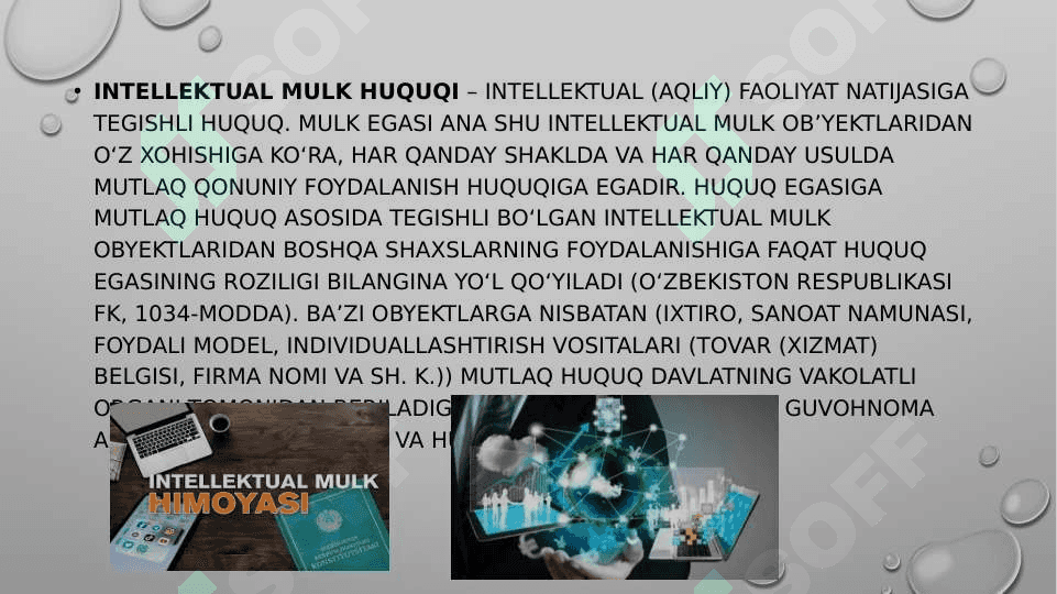innovatsion menejment, innovatsiyalarni intelektual mulk sifatida himoya qilish 2