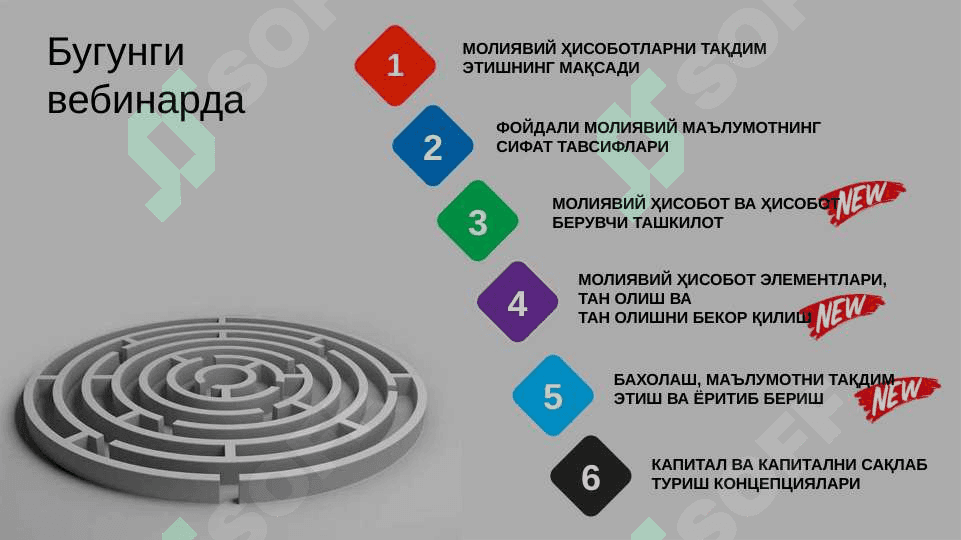 Молиявий ҳисоботларни  тақдим этишнинг концептуал асоси 3