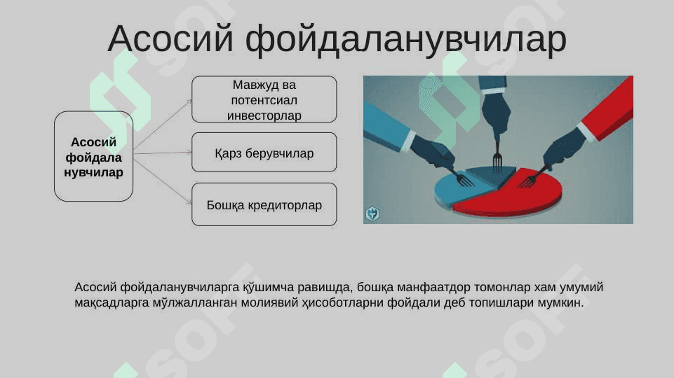 Молиявий ҳисоботларни  тақдим этишнинг концептуал асоси 6