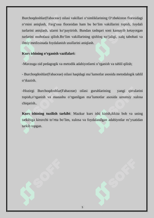Burchoqdoshlar oilasi kurs ishi 5