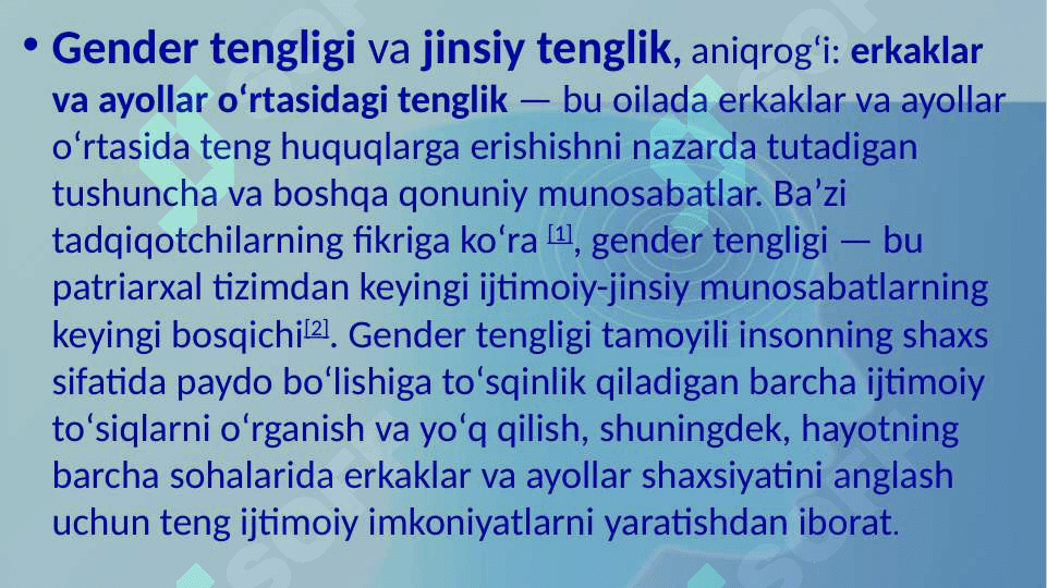 AYOLLAR HUQUQLARI VA GENDER TENLIGI TUSHUNCHASI 2