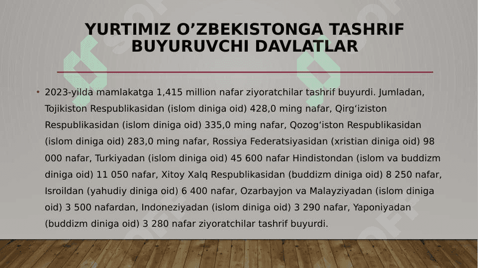 Xalqaro turizmni rivojlantirishda diniy turizmni o’rni (o’zbekiston) 5