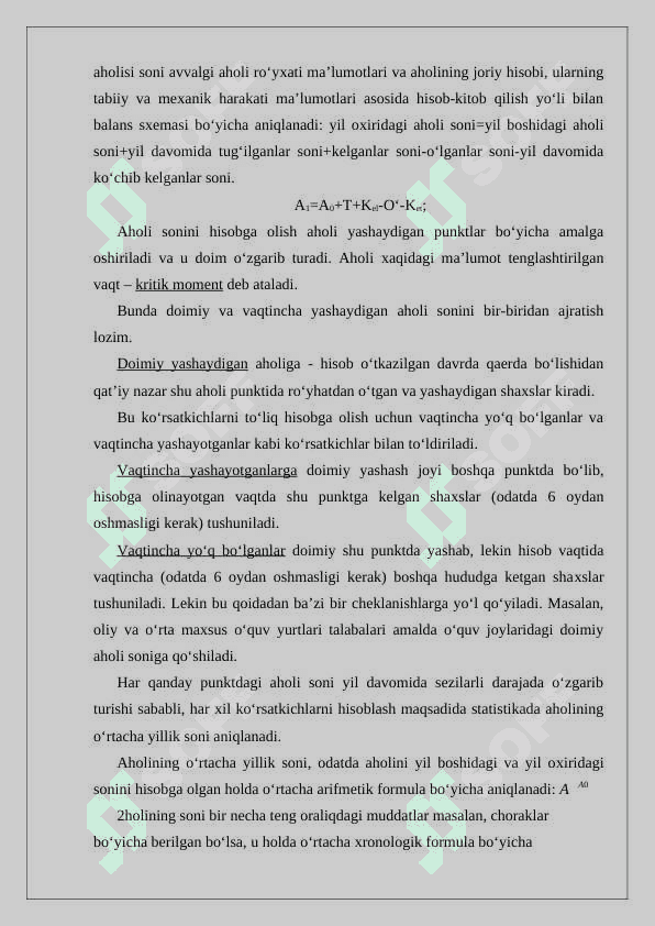 Aholi soni va tarkibi statistikasi.. 4