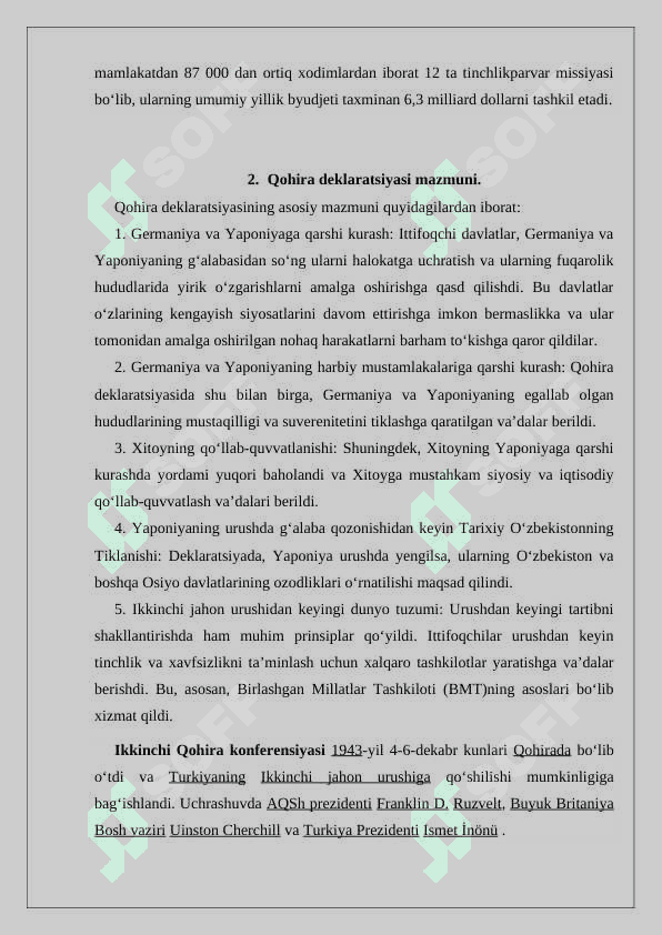 Qohira deklaratsiyasi tarixi va mazmuni 4