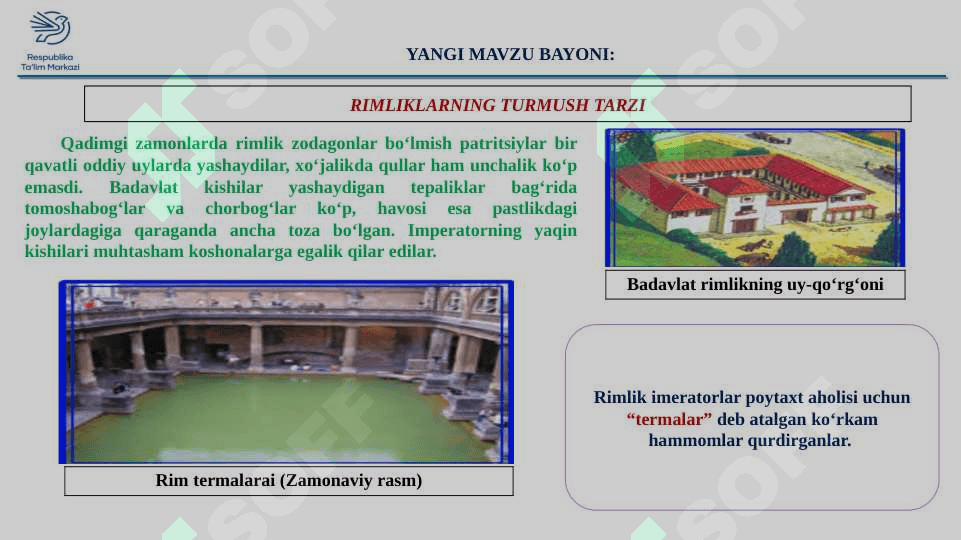 6-sinf tarix Qadimgi Rim madaniyati 3