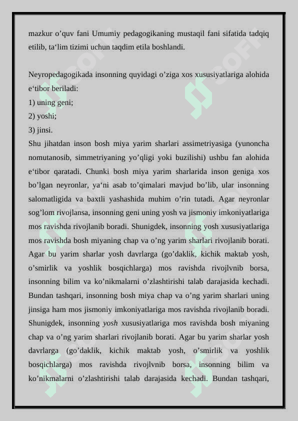 Neyropedagogika, pedagogikaning yangi, mustaqil sohasi sifatida 3