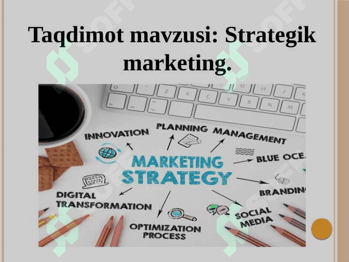 Strategik marketing. 2