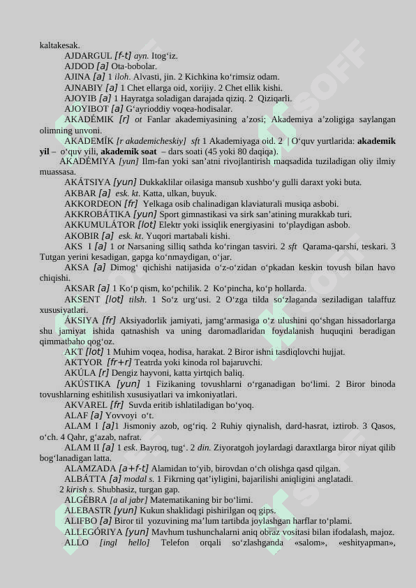 O‘ZLASHMA SO‘ZLAR LUG`ATI 5