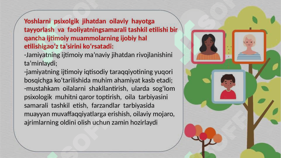 yoshlarni oilaviy hayotga tayyorlashoila psixologiyasi 4