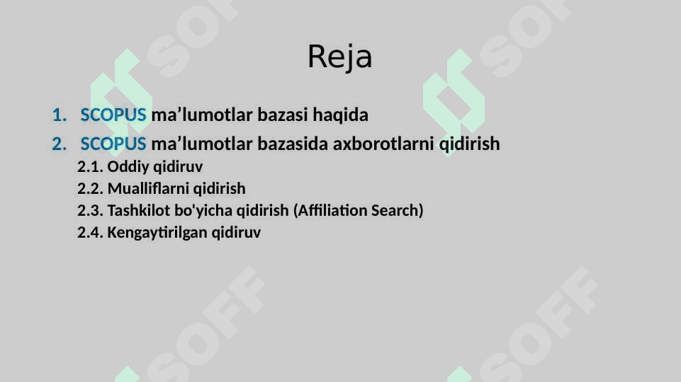 SCOPUS ma'lumotlar bazasida ma'lumotlarni qidirish algoritmi 2