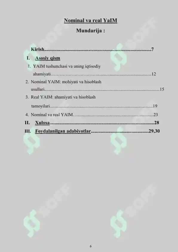 KURS ISHI Nominal va real YaIM 6