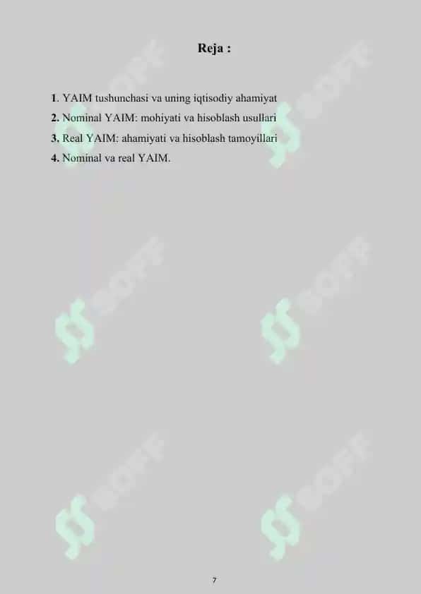 KURS ISHI Nominal va real YaIM 7