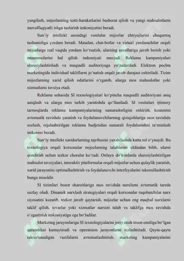 Sun’iy Intellektning Marketingdagi Ro'li 4