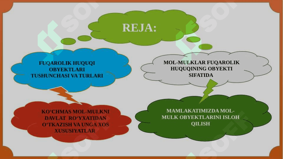 Mol-mulk fuqarolik huquqining obyekti sifatida 2