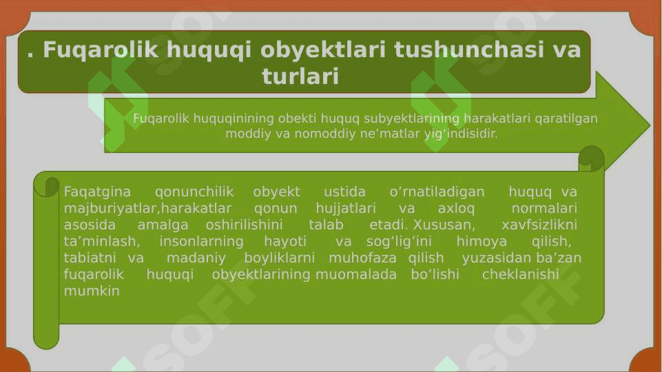 Mol-mulk fuqarolik huquqining obyekti sifatida 3
