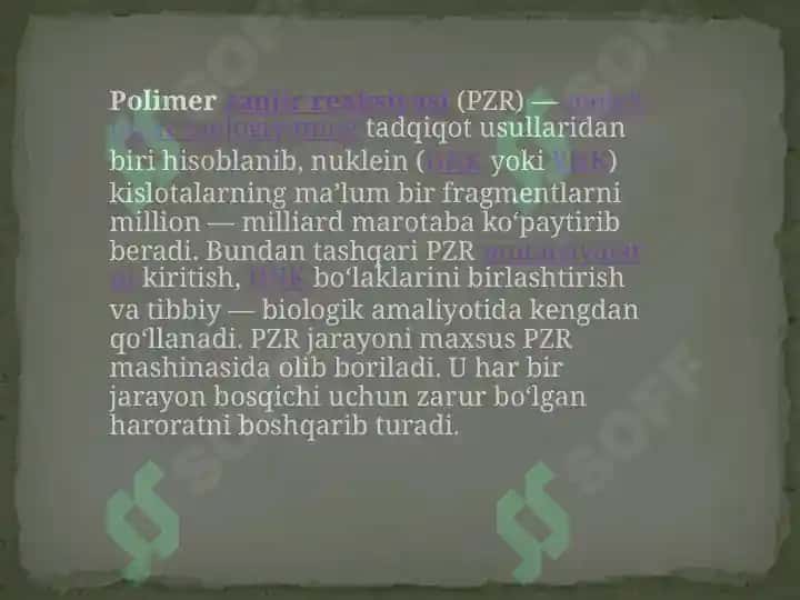 Polimeraz Zanjirreaksiyasi (PZR) 2