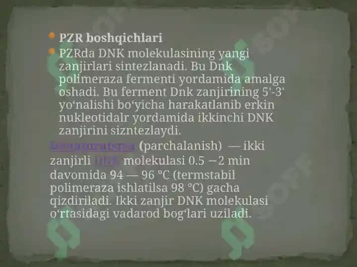 Polimeraz Zanjirreaksiyasi (PZR) 4