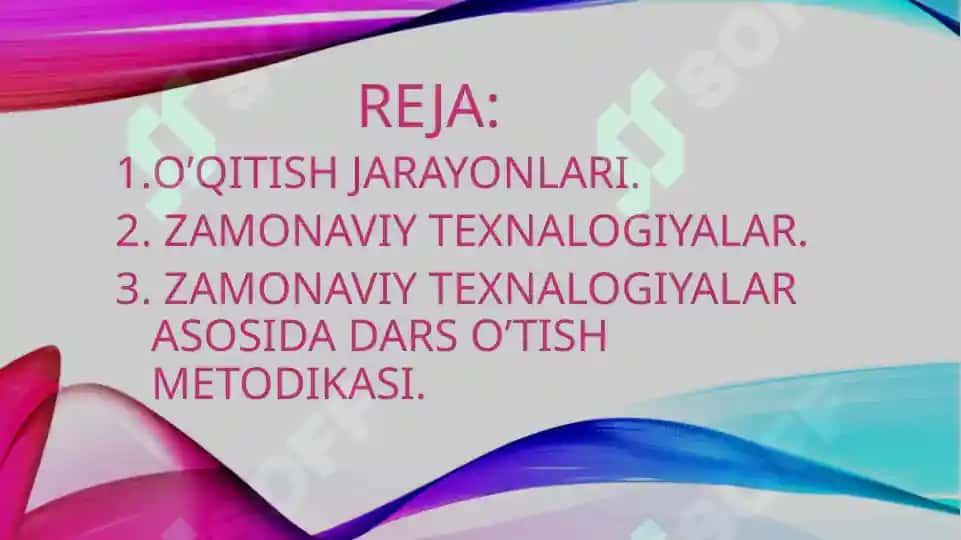 O’quv jarayonlarini tashkil etishda zamonaviy  pedagogik texnalogiyalar 2