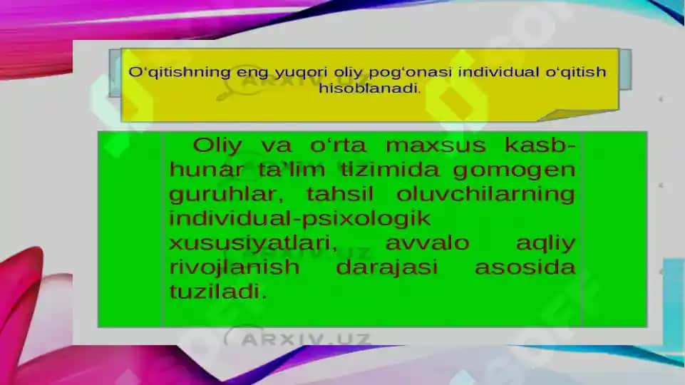 O’quv jarayonlarini tashkil etishda zamonaviy  pedagogik texnalogiyalar 3