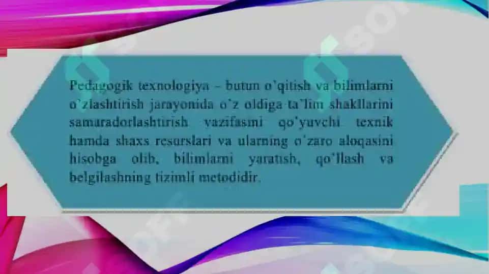 O’quv jarayonlarini tashkil etishda zamonaviy  pedagogik texnalogiyalar 5