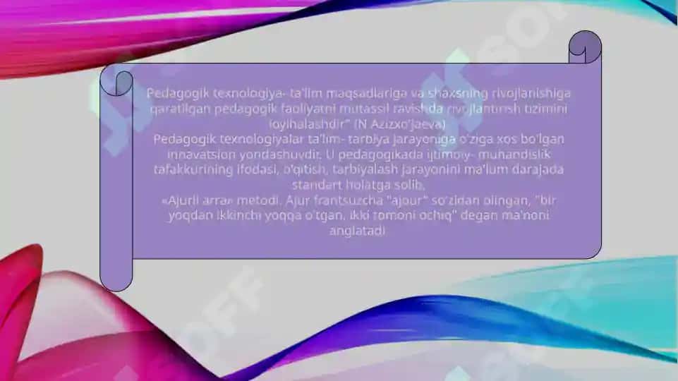 O’quv jarayonlarini tashkil etishda zamonaviy  pedagogik texnalogiyalar 8