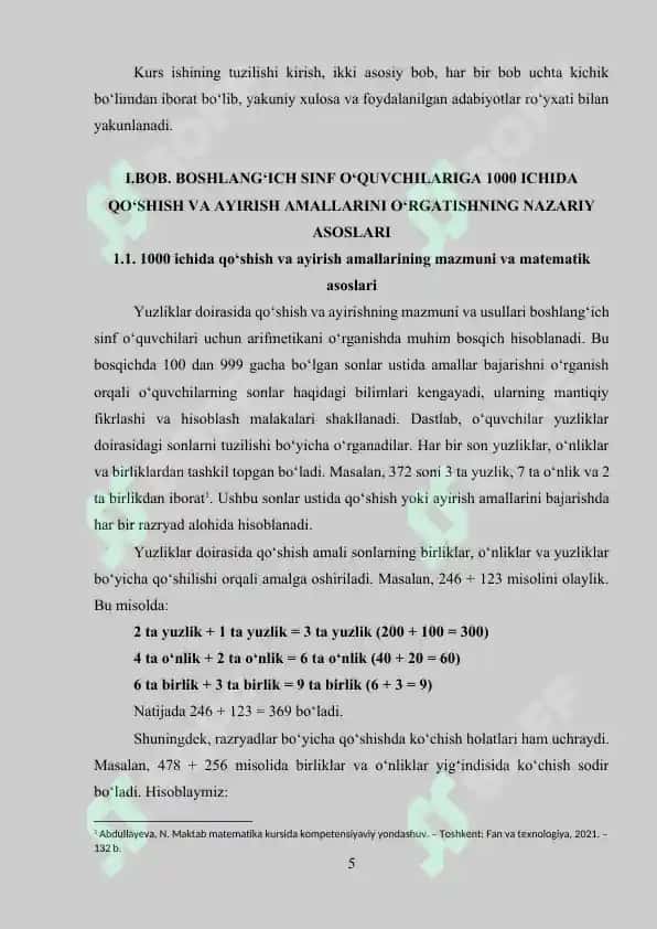 1000 ichida nomanfiy butun sonlar ustida arifmetik amallarni o‘rgatish metodikasi 5