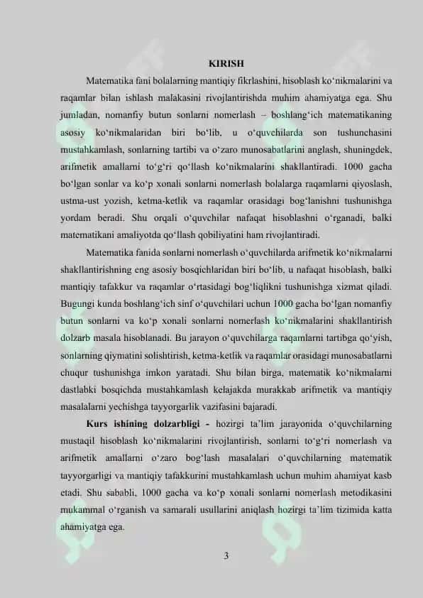 1000 ichida va ko‘p xonali nomanfiy butun sonlarni nomerlashga o‘rgatish metodikasi 3
