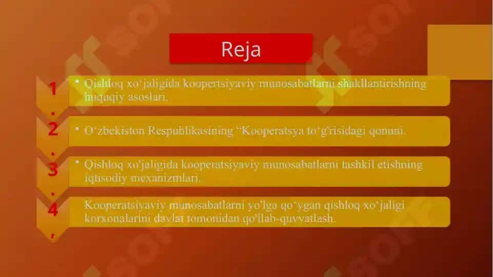 Qishloq xo'jaligi kooperatsiyaviy munosabatlarini shakllantirishning huquqiy-iqtisodiy asoslari 2