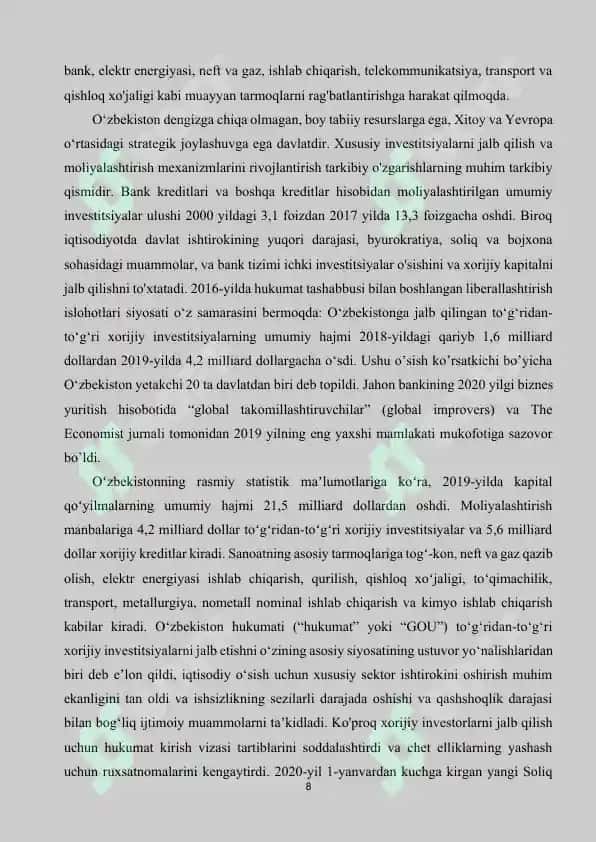 O'zbekistonning_investitsiya_siyosati_va_xorijiy_investitsiyalarni jalb qilish 8