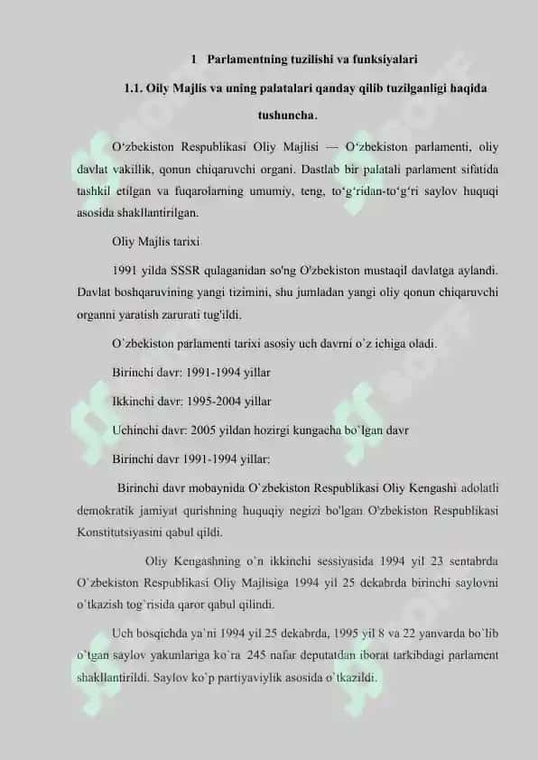 Oliy Majlis va uning palatalarining birgalikdagi vakolatlari 4