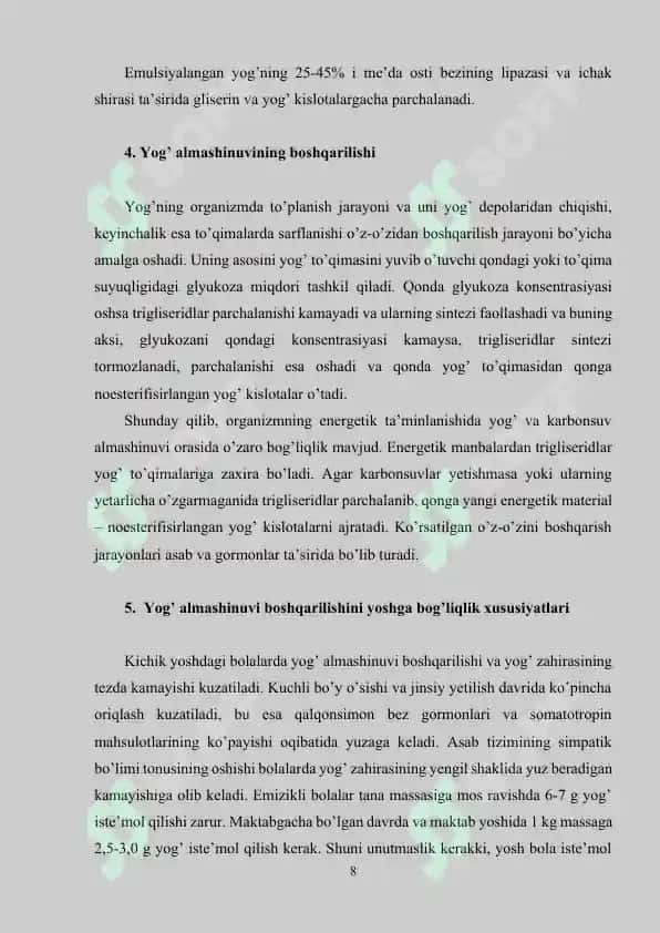 MODDA VA ENERGIYA ALMASHINUVI 8