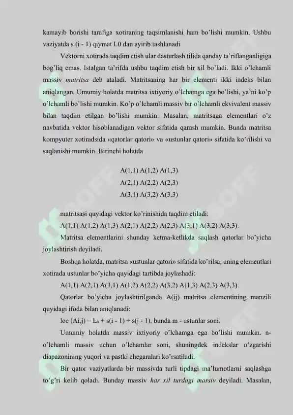 Ma'limotlarning chiziqli tuzilmalari 3