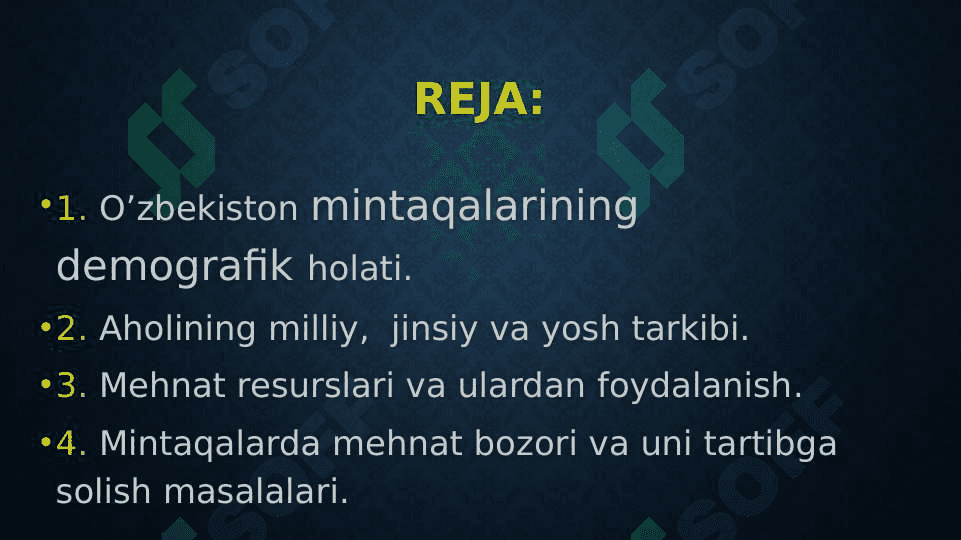 Mehnat resurslari tushunchasi 2