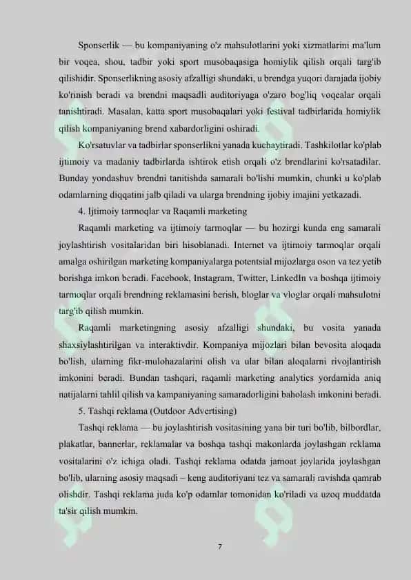 JOYLASHTIRISH VOSITALARINING KLASSIFIKATSIYALASH TIZIMLARI 7