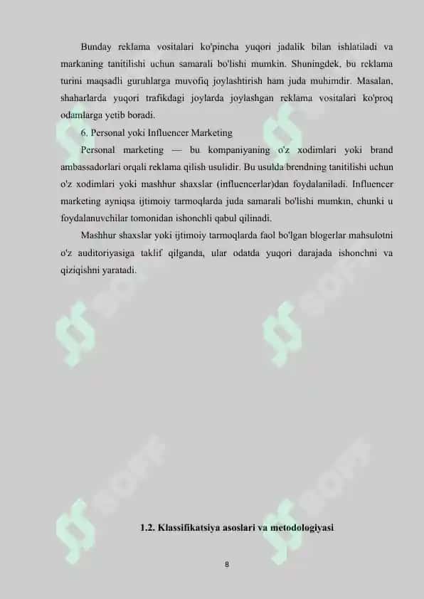 JOYLASHTIRISH VOSITALARINING KLASSIFIKATSIYALASH TIZIMLARI 8
