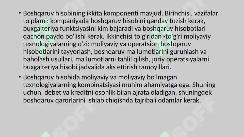 BOSHQARUV XISOBINI TASHKIL ETISH 3
