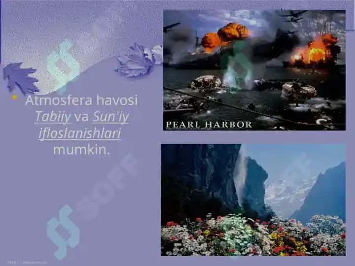 Atmosfera havosining ifloslanishi va tabiiy tozalanish. 4