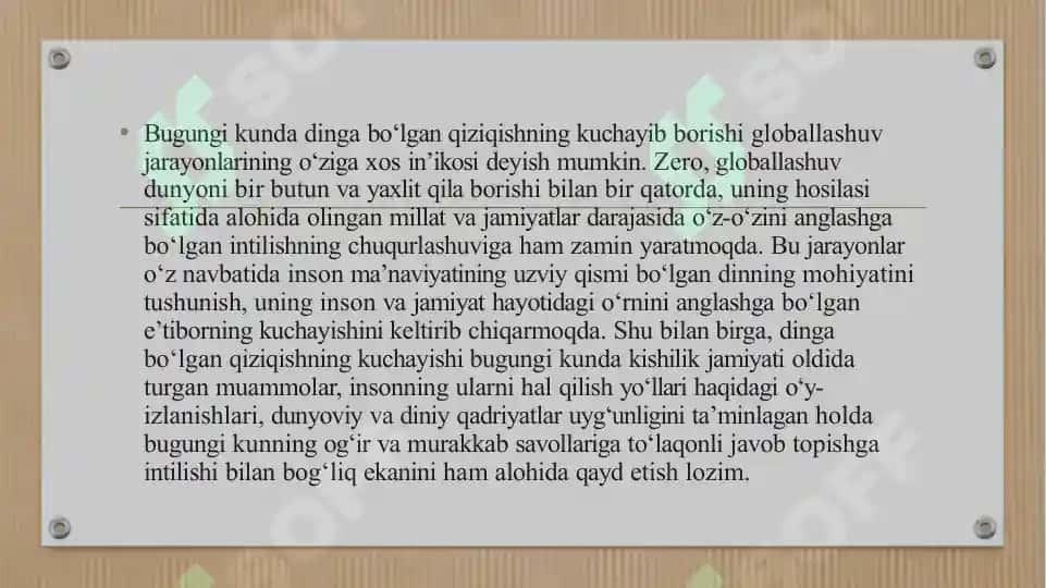 Diniy tashkilotlarning zamonaviy dunyoviy me’yorlarga moslashuvining ahamiyati 3