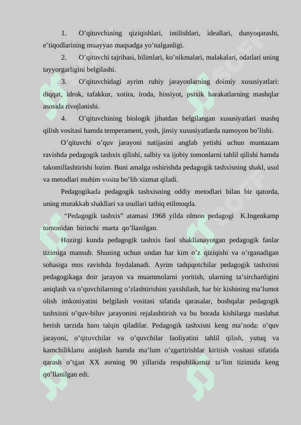 «MAKTABDA PEDAGOGIK TASHXIS» 7