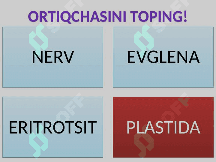 9-SINF ORTIQCHASINI TOP 7